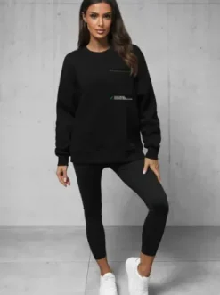 Bluza oversize czarna O/SWE23022Z^Ozonee Outlet