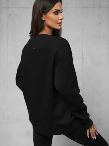 Bluza oversize czarna O/SWE23055^Ozonee Best