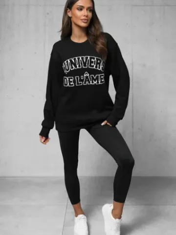 Bluza oversize czarna O/SWE23055^Ozonee Best