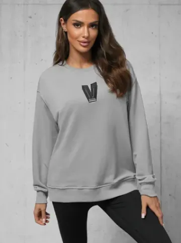 Bluza oversize szara O/SWE23034Z^Ozonee New