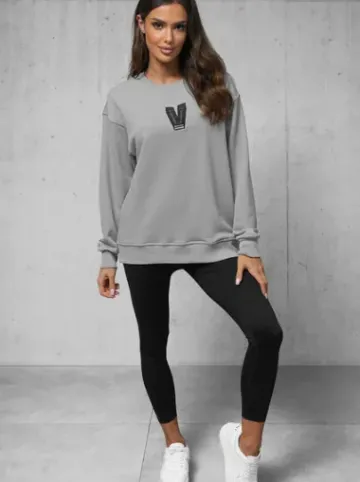 Bluza oversize szara O/SWE23034Z^Ozonee New