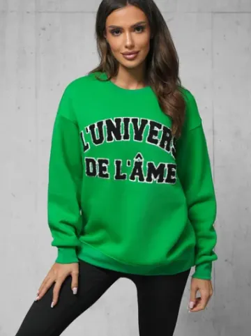 Bluza oversize zielona O/SWE23055^Ozonee Best