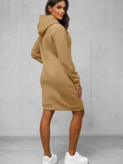 Bluza z kapturem damska beżowa JS/YS10005/6Z^Ozonee Clearance