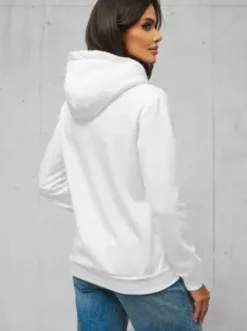 Bluza z kapturem damska biała JS/W02Z^Ozonee Sale
