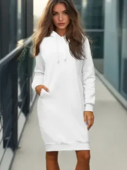 Bluza z kapturem damska biała JS/YS10005/1^Ozonee Outlet