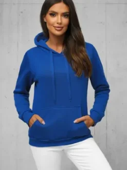 Bluza z kapturem damska chabrowa JS/W02/65Z^Ozonee Online