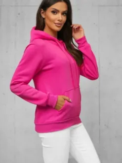 Bluza z kapturem damska ciemno-różowa JS/W02Z^Ozonee Clearance