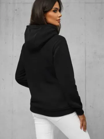 Bluza z kapturem damska czarna JS/W02Z^Ozonee Clearance