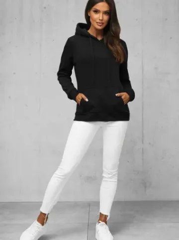 Bluza z kapturem damska czarna JS/W02Z^Ozonee Clearance