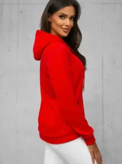 Bluza z kapturem damska czerwona JS/W02Z^Ozonee Online