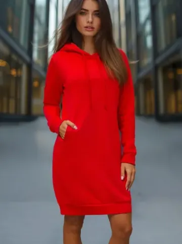 Bluza z kapturem damska czerwona JS/YS10005/18^Ozonee Sale