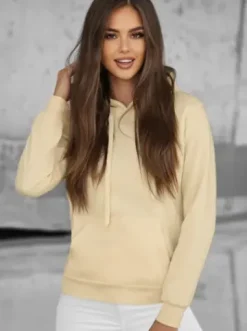 Bluza z kapturem damska ecru JS/W02/67Z^Ozonee Online