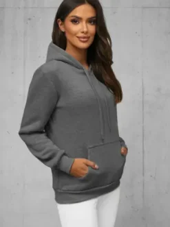 Bluza z kapturem damska grafitowa JS/W02Z^Ozonee Hot