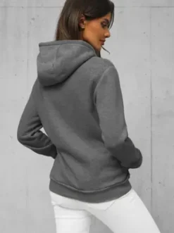 Bluza z kapturem damska grafitowa JS/W02Z^Ozonee Hot