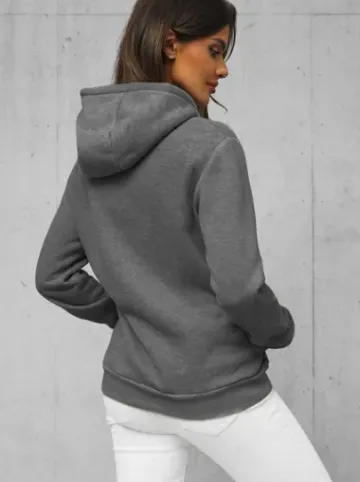 Bluza z kapturem damska grafitowa JS/W02Z^Ozonee Hot