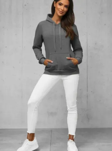 Bluza z kapturem damska grafitowa JS/W02Z^Ozonee Hot