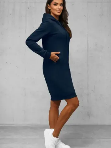Bluza z kapturem damska granatowa JS/YS10005/25Z^Ozonee Outlet