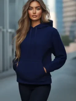 Bluza z kapturem damska granatowa JS/W02Z^Ozonee Fashion