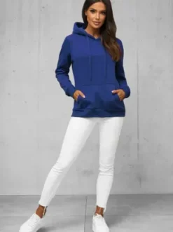 Bluza z kapturem damska indygo JS/W02/66Z^Ozonee Online