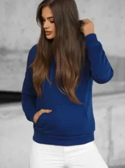 Bluza z kapturem damska indygo JS/W02/66Z^Ozonee Outlet