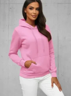 Bluza z kapturem damska jasno-różowa JS/W02Z^Ozonee Hot
