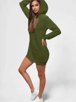 Bluza z kapturem damska khaki JS/YS10003/29Z^Ozonee Sale