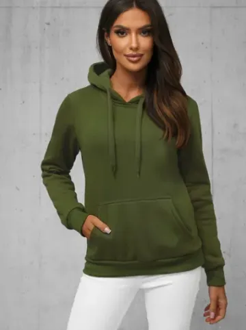 Bluza z kapturem damska khaki JS/W02Z^Ozonee Best