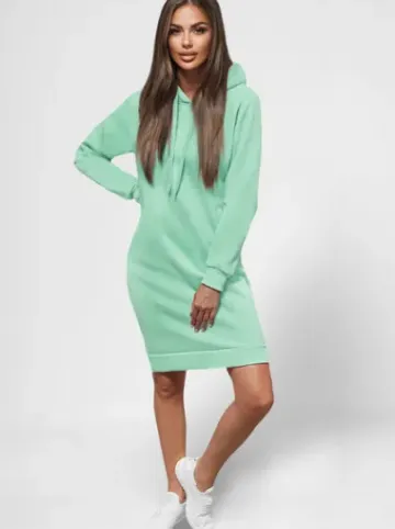 Bluza z kapturem damska miętowa JS/YS10005/39Z^Ozonee Online