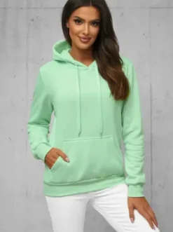 Bluza z kapturem damska miętowa JS/W02Z^Ozonee Best