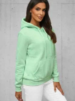 Bluza z kapturem damska miętowa JS/W02Z^Ozonee Best