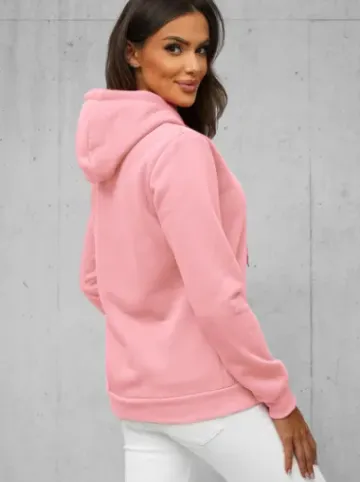 Bluza z kapturem damska pudrowa JS/W02Z^Ozonee New
