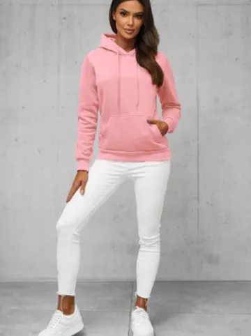 Bluza z kapturem damska pudrowa JS/W02Z^Ozonee New