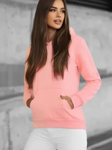 Bluza z kapturem damska pudrowa JS/W02Z^Ozonee Best