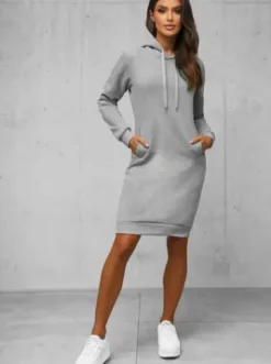 Bluza z kapturem damska szara JS/YS10005/2Z^Ozonee Clearance