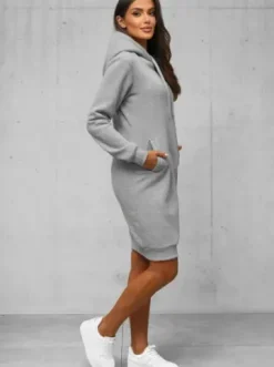 Bluza z kapturem damska szara JS/YS10005/2Z^Ozonee Clearance