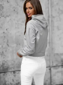 Bluza z kapturem damska szara JS/8B939/2^Ozonee Hot