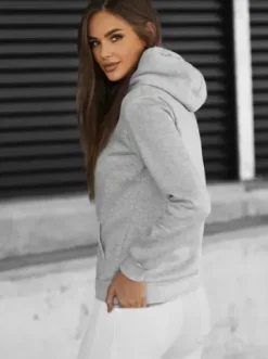 Bluza z kapturem damska szara JS/W02Z^Ozonee Discount