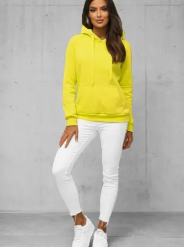 Bluza z kapturem damska żółta-neonowa JS/W02Z^Ozonee Clearance