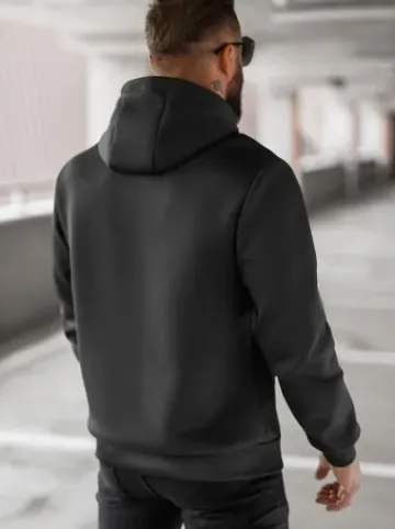 Bluza z kapturem męska czarna JS/27B6500/3Z^Ozonee Online