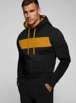 Bluza z kapturem męska czarna JS/8B1315/3Z^Ozonee Discount