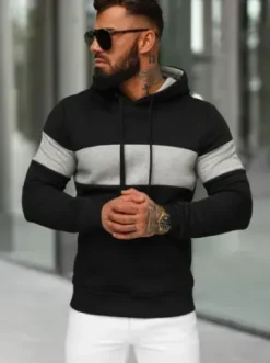 Bluza z kapturem męska czarna JS/8B1316/3^Ozonee Hot