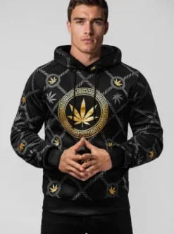 Bluza z kapturem męska czarna O/B267^Ozonee Sale