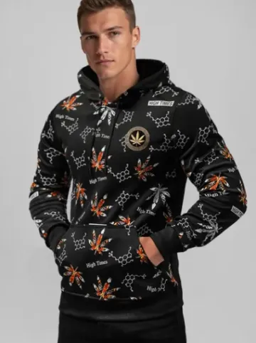 Bluza z kapturem męska czarna O/B266^Ozonee Best