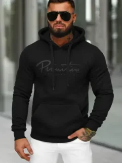 Bluza z kapturem męska czarna JS/8B1352/3^Ozonee Discount