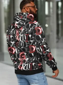 Bluza z kapturem męska czarna JS/8B1237/3^Ozonee New
