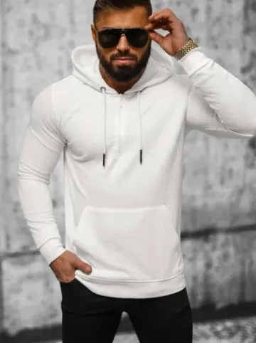 Bluza z kapturem męska ecru O/TB2273^Ozonee Best