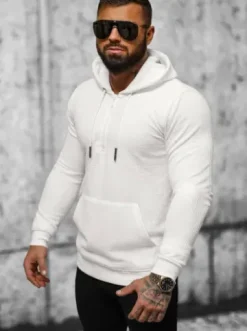 Bluza z kapturem męska ecru O/TB2273^Ozonee Best