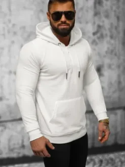 Bluza z kapturem męska ecru O/TB2273^Ozonee Best