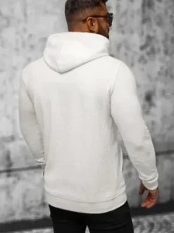 Bluza z kapturem męska ecru O/TB2273^Ozonee Best