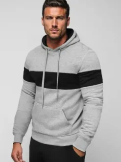 Bluza z kapturem męska szara JS/8B1316/2Z^Ozonee Clearance